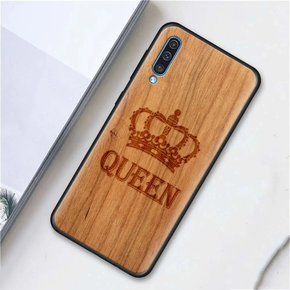 Король queen корона мягкий чехол для мобильного телефона чехол s для samsung Galaxy A10 A20 A30 A40 A50 A70 A6 A7 A8 плюс A9 M30 M20 черный чехол Крышка