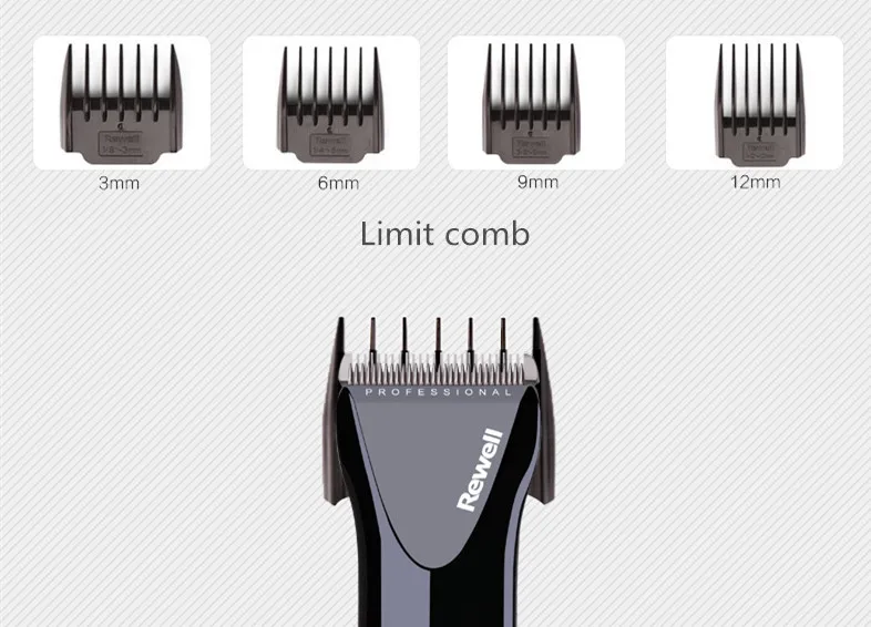 Профессиональная машинка для стрижки волос перезаряжаемый триммер литиевая батарея титановый сплав лезвие резак Регулируемая расческа тонкая Настройка 100-240 В