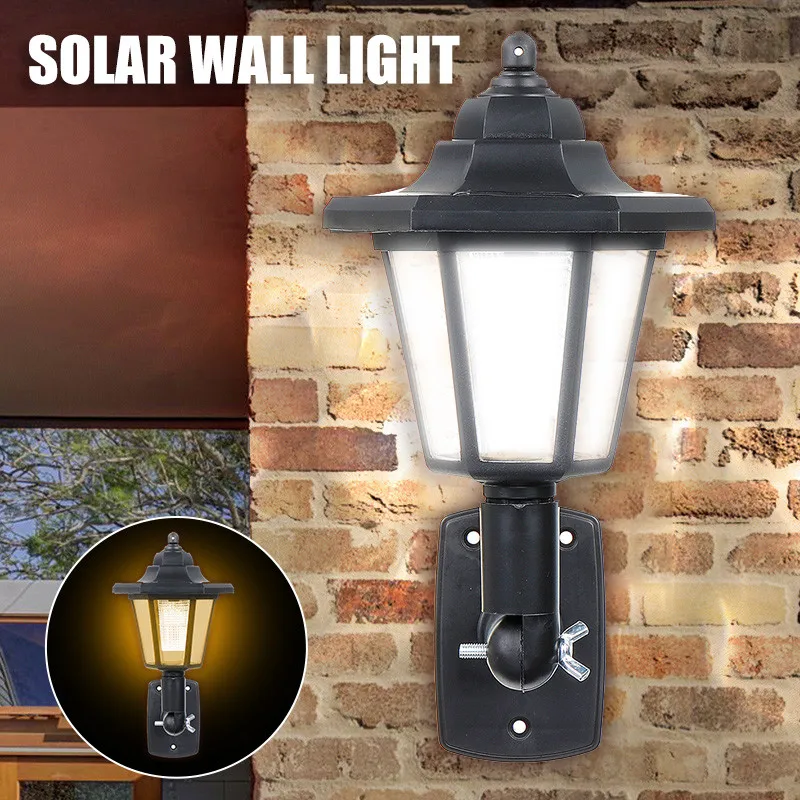 

LED Solar Powered Wall Lamp Waterproof Outdoor Garden Landscape Hexagonal Vintage Light Villa/Park/Courtyard Led Light