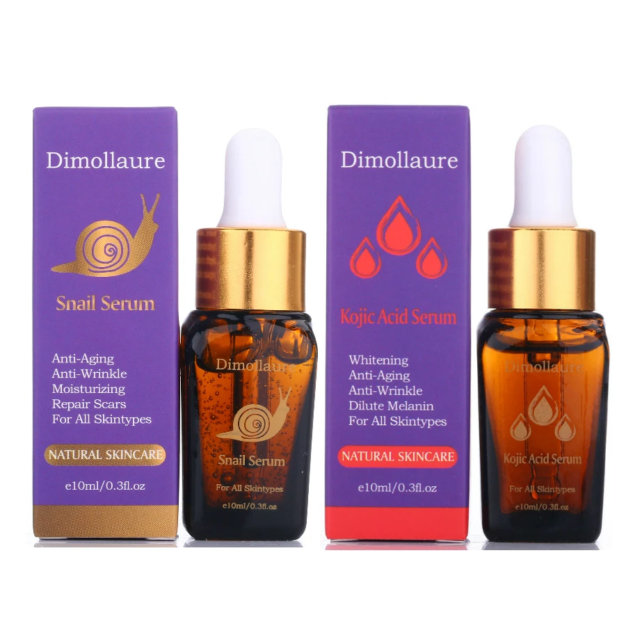 

Dimollaure Kojic Acid+Snail Serum removal pigment sunburn Melanin Face Cream Moisturizing Whitening Anti-Aging snail essence