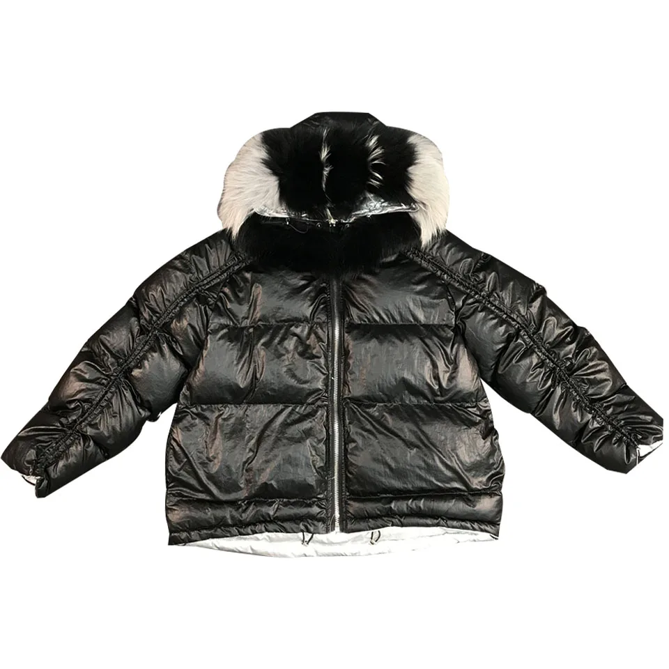 Col Dés rose Nouvelle Correspondance Fourrure 2018 or Mode Noir Couleurs Lumineux Coton face Hiver Chaud Veste De Double Des Parka wq5wI8xH
