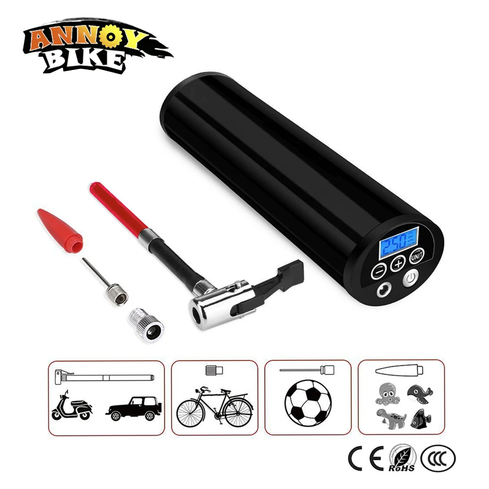 150PSI Mini Air Inflator Portable Air Compressor Hand Held Pump with Digital LCD Rechargeable Li-io