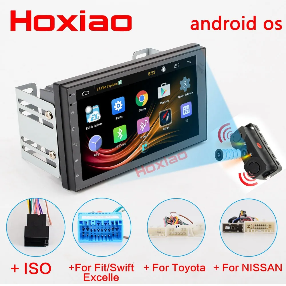 2 Din Android 7 0 автомобильное радио универсальная GPS навигация Bluetooth WiFi 1024*600 Авторадио