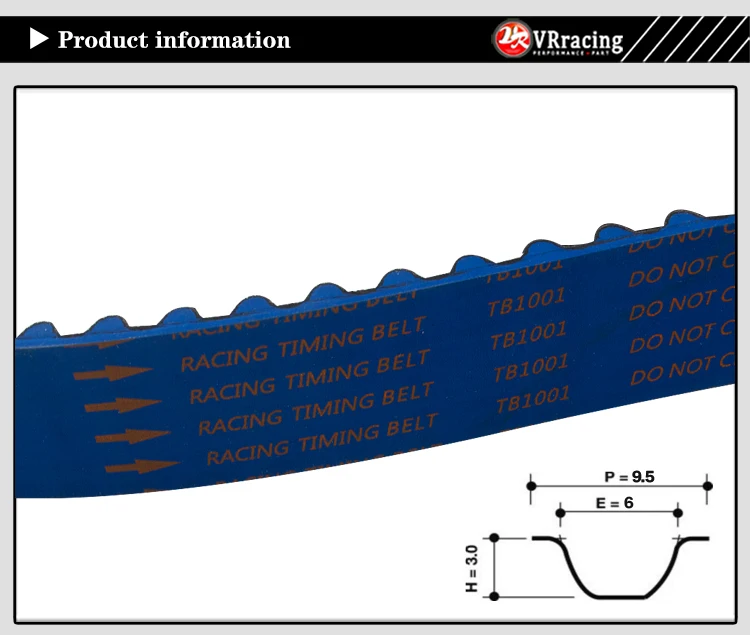 VR гоночный Ремень ГРМ для B16A 99-00 Civic Si 94-97 Del Sol VTEC DOHC синий зубчатый ремень hnbr VR-TB1001B