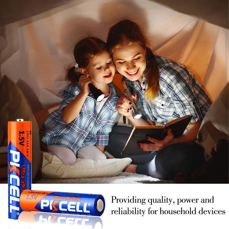 Щелочные батареи PKCELL 24 шт./6 карт сухие LR03 1 5 В AAA батарея E92 AM4 MN2400 3A батареи|battery