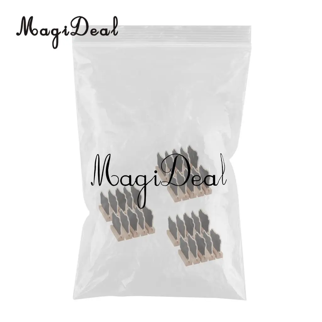 30PCS Mini Wooden Blackboard Memo Message Board Sign For Wedding Kitchen Store Shop Buffet