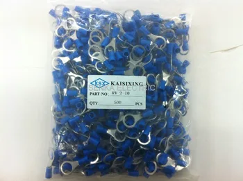 

100pcs RV2-10 16-14AWG 3/8 ferrule Round Type Cable Terminal vinyl insualted ring crimp connector