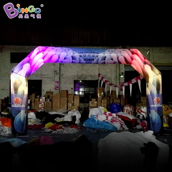 

Cheaper 6.2X3.6 m LED lighting inflatable arch with digital printing for advertising high quality extrance promotion archway