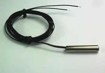 

Free ship 100pcs/lot cable length 1M, 200 degrees 28 # single thread NTC temperature sensor cylinder probe 5x25 100K 1%3950