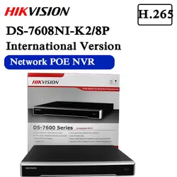 В наличии БЕСПЛАТНАЯ ДОСТАВКА английская версия DS-7608NI-K2/8 P 8CH 4K NVR 2SATA с 8POE портами встроенный Plug & Play 4K NVR