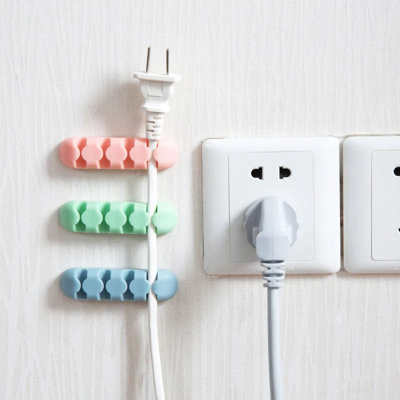 4 шт. Высокое качество USB кабельные зажимы держатели для настольного кабеля