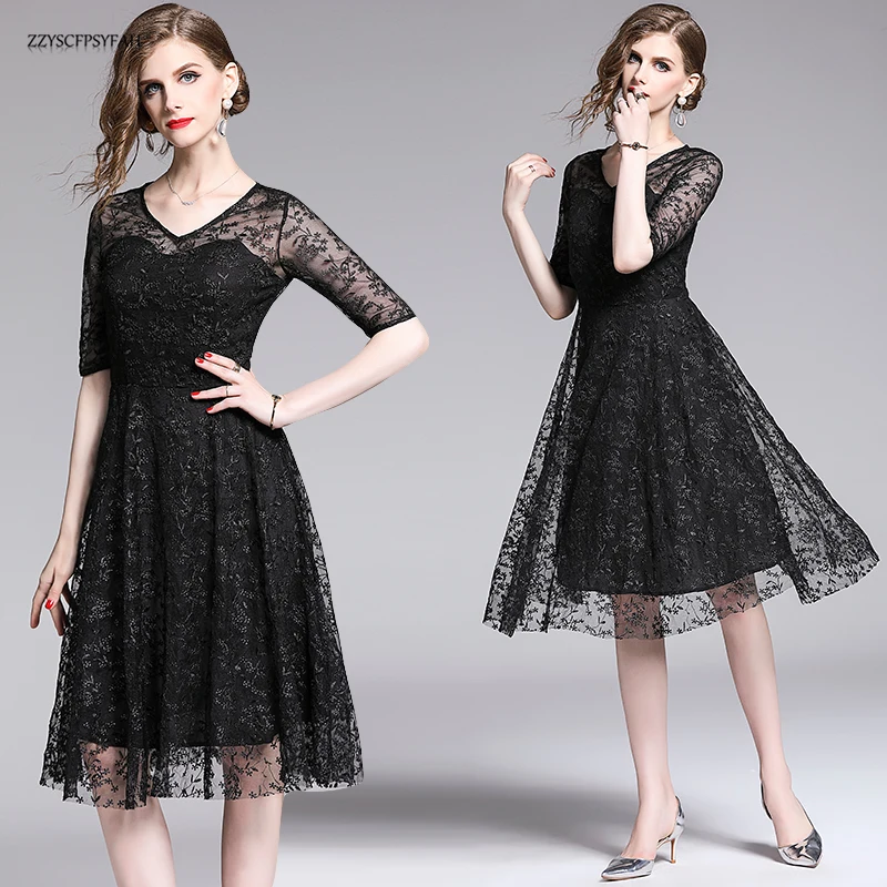 

ZP8531 Summer 2019 New Black Thin Banquet Dress Dress Girl
