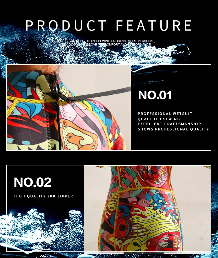 3mm Women Swimming Suit Full Dive Suit Neoprene Wetsuit Color Snorkeling Water Sport Clothes Camouflage4