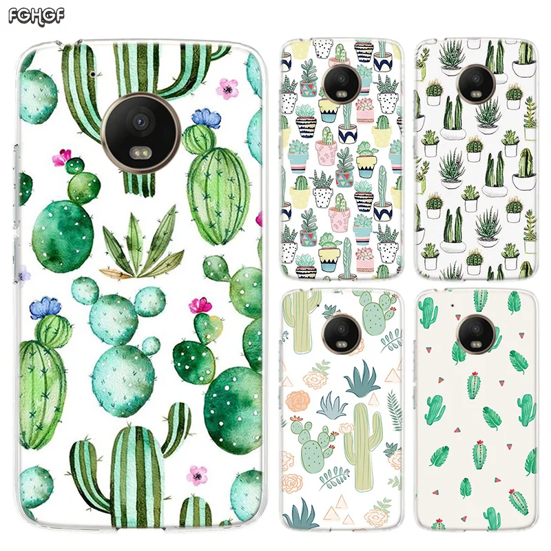 

Cactus Plants Silicone Hull Shell Back Case For Motorola MOTO G5 G5S G6 E4 E5 Plus G4 Play Riverdale Cover