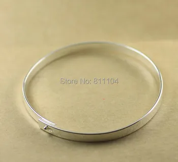 

60mm New Silver Plated Brass Blank Bases Round Cuff Lock Bracelet Bangle Settings Findings Wholesale