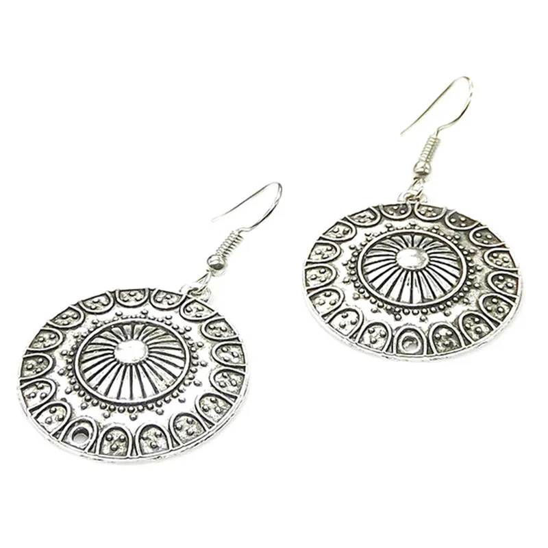 

Classical Ethnic Earrings Real Top Fashion Shiny Disc Earrings Jewelry For Women