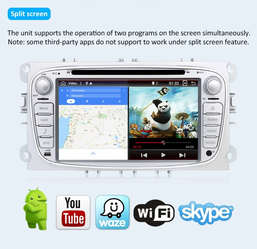 Cheap Bosion Car Multimedia Player Android 9.0 GPS 2 Din car dvd player for FORD/Focus/S-MAX/Mondeo/C-MAX/Galaxy wifi car radio DSP 12