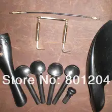 5 комплектов Эбен Скрипка для скрипки с золотым подставка для подбородника с винтовым креплением и хвостик