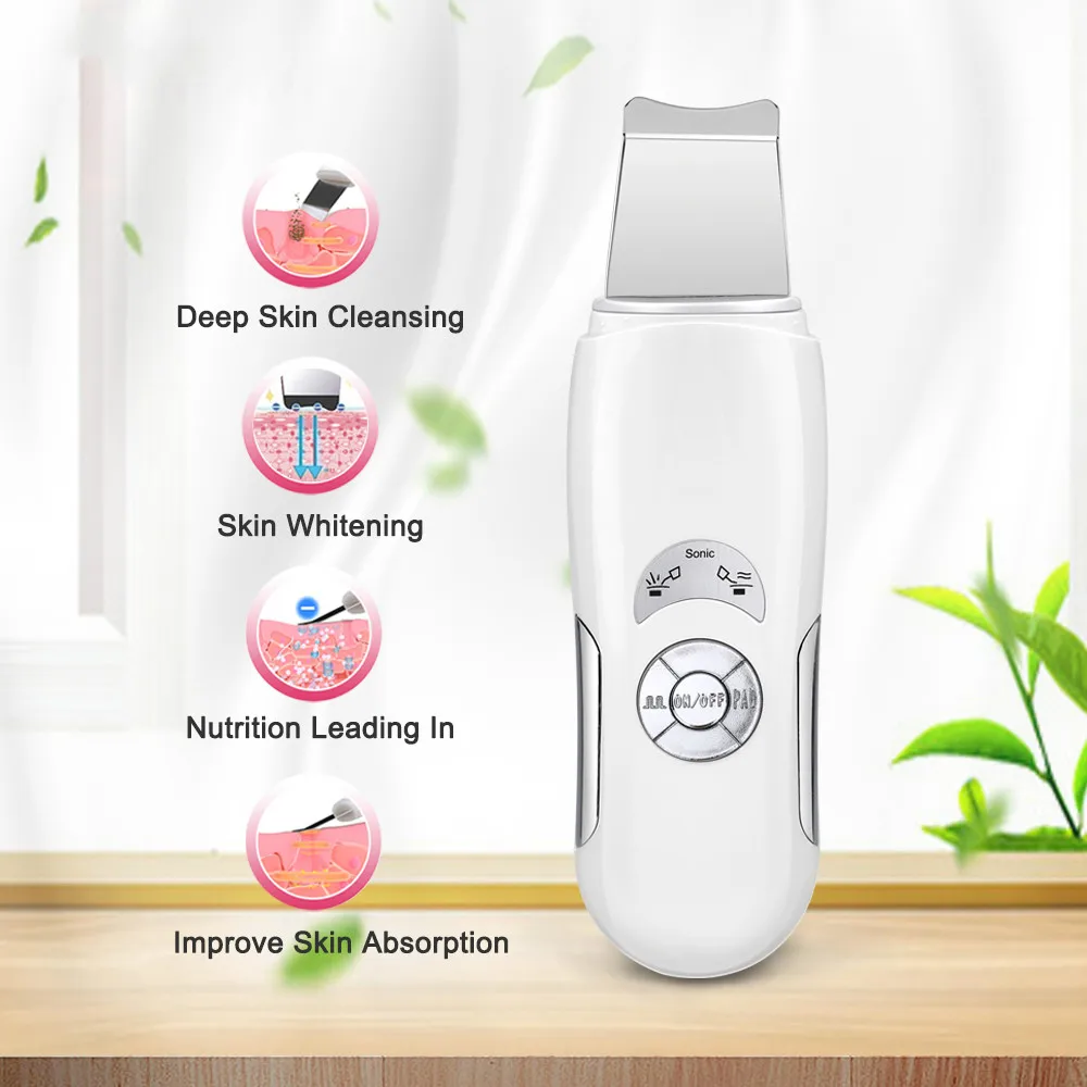 

KONMISON Ultrasonic Face Cleaning Skin Scrubber Cleanser Facial Lifting Therapy Peeling SPA Ultrasound Peeling Cleasing Machine
