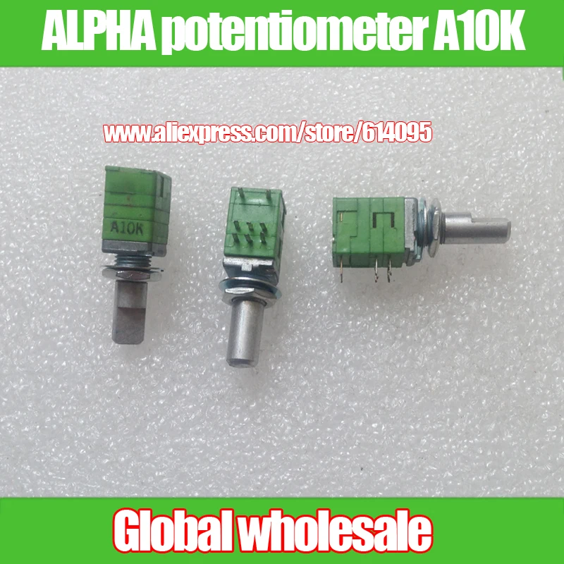 3pcs Alpha Double R09 With Switch Potentiometer A10k17mmf / Double