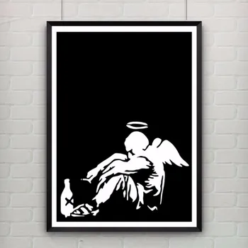 

2016 NEW Fallen Angel Graffiti Wall Art Canvas Prints Art Poster Wall Pictures Living Room Bar Decor No Frame