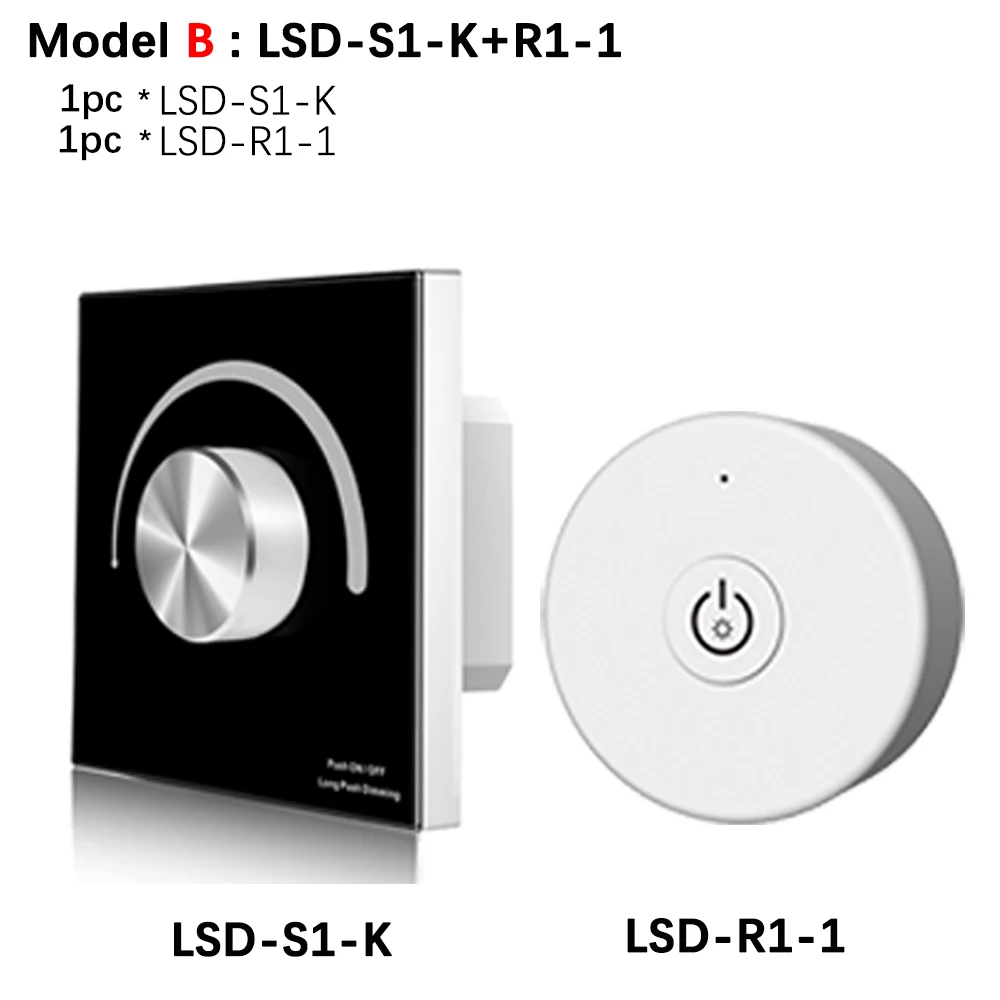 Светодиодный диммер 220 в 230 В 110 В AC Triac беспроводной РЧ с регулируемой яркостью поворотный переключатель с 2,4 г дистанционным 220 В диммер переключатель для светодиодный лампы S1-K - Цвет: Moder B