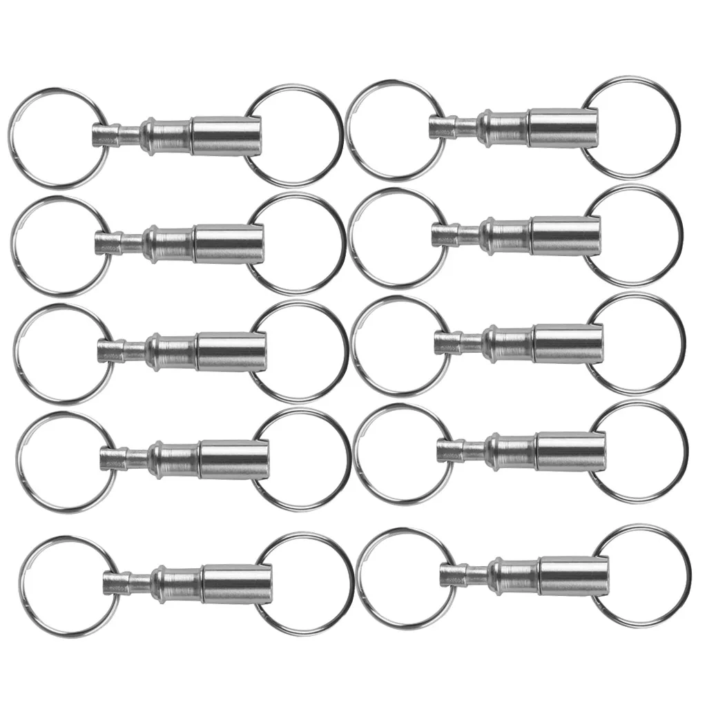 10Pcs Staccabile Cintura A Sgancio Rapido Portachiavi Doppio Split Rings Fine Titolare Doppio Anello Chiave Gioelleria Raffinata E Alla Moda