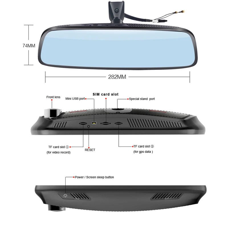 Phisung E09 7,8" 4G Специальный кронштейн Автомобильная камера зеркало Android GPS DVR с двумя камерами WIFI dash cam ADAS дистанционный видеорегистратор