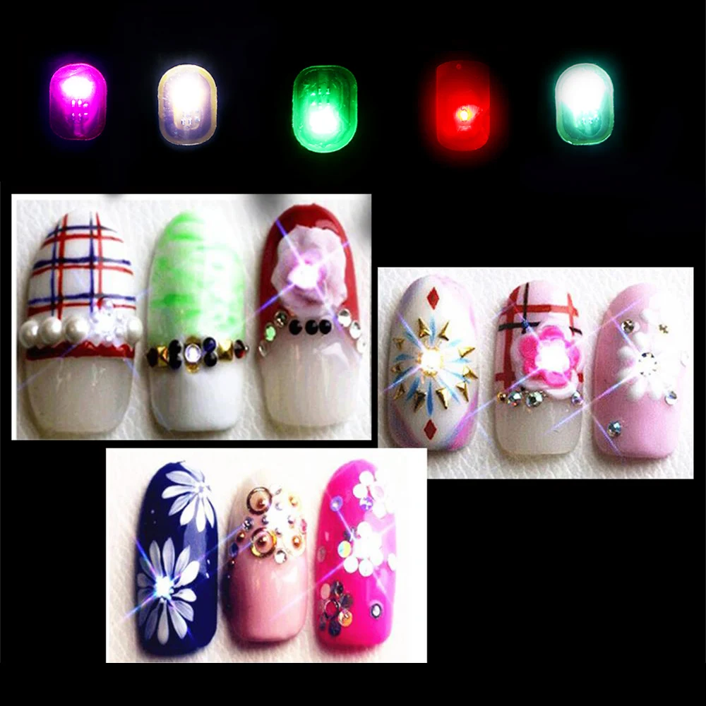 

1 Pc Fashion 0.7*1.1cm Women NFC Nail Art Tips DIY Stickers Phone LED Light Flash Party Decor Nail Decals Nail Art Tools