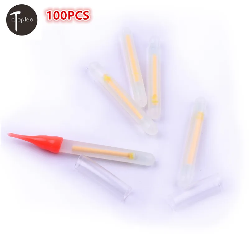 

Wholesale 100Pcs Fluorescent Bobbers Fishing buoy Fish Lightstick Light Night Rock Float Rod Dark Glow Stick
