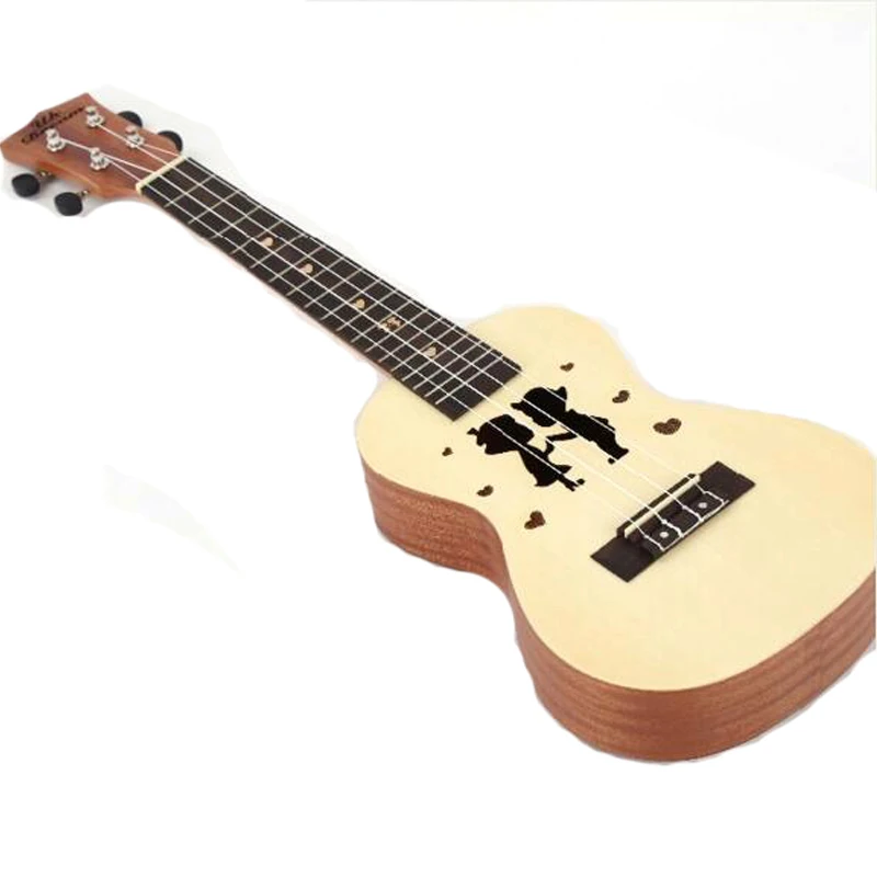 Мини деревянная гитара 23 дюймов Гавайские гитары укулеле Пара моделей ель Sapele мини Гавайи маленький цвет маленькие гитары 4 струны гитара UC-Hand