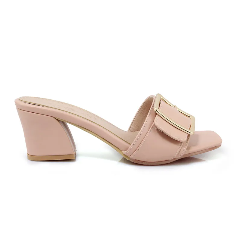 ASUMER/Большие размеры 34-43; модная летняя новая обувь; женские босоножки на квадратном каблуке; шлепанцы; Женская Классическая обувь на высоком каблуке; обувь для улицы