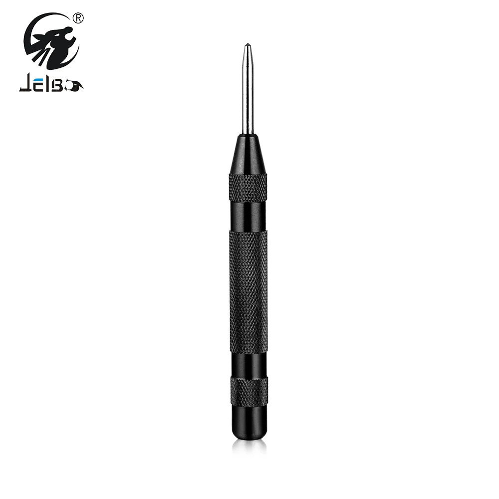 

JelBo 5inch Automatic Center Punches Spring Loaded Black Center Punch Pin Drill Bits Tool Easy for Marking Starting Holes