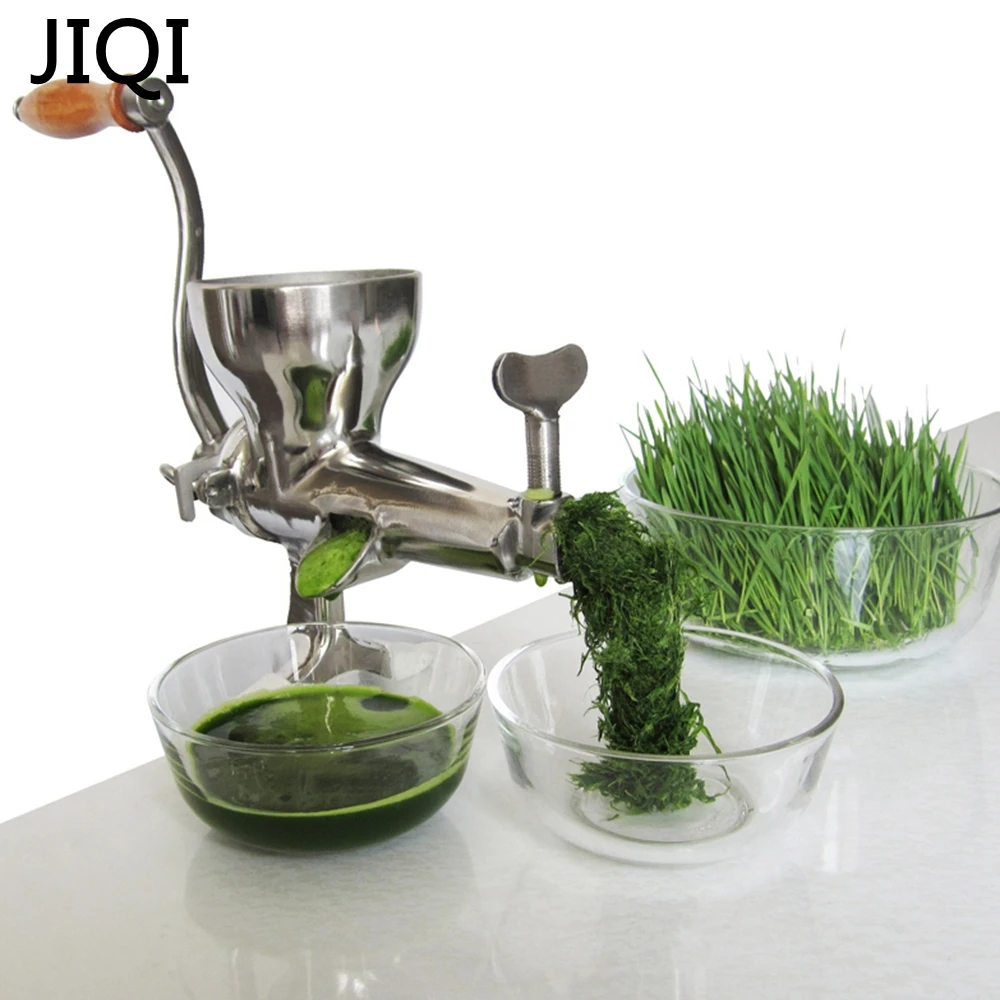 JIQI Stainless Steel Hand wheatgrass Juicer manual Auger Slow squeezer Fruit Wheatgrass Vegetable orange juice extractor machine JIQI Stainless Steel Hand wheatgrass Juicer manual Auger Slow squeezer Fruit Wheatgrass Vegetable orange juice extractor machine