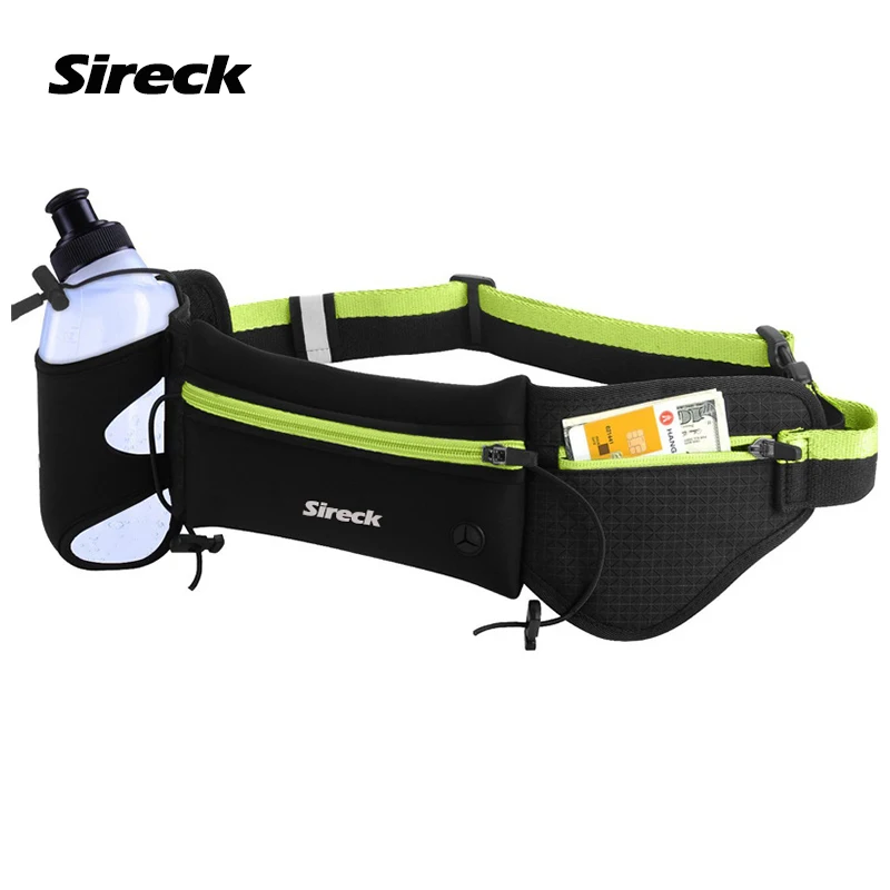 Sireck Running Bag Women Men Hydration Belt Waist Pack Sport Hiking Gym