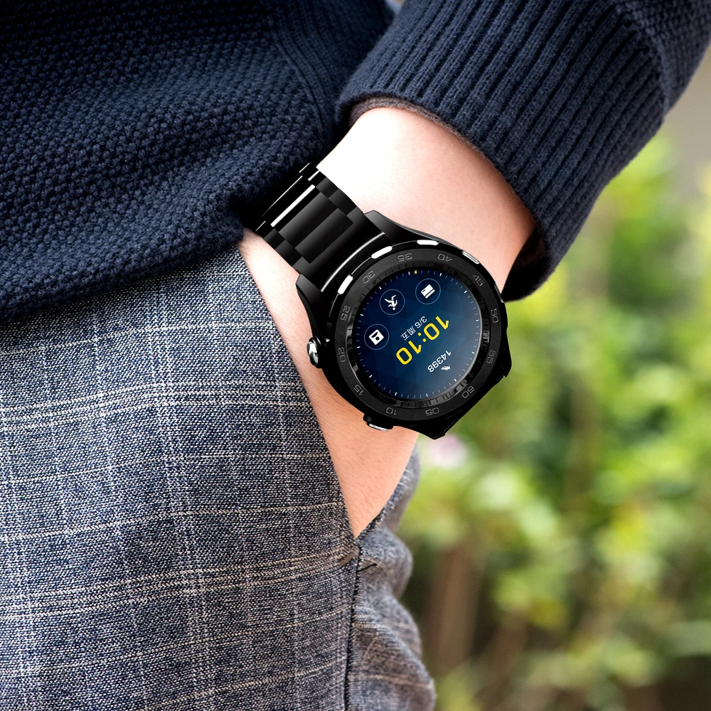 Браслет SIKAI 20 мм из нержавеющей стали для Huawei Watch 2 ремешок часов модные