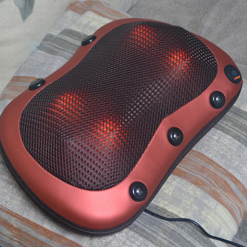 New Magnet Stone Relaxation Massage Pillow Electric Shoulder Back Heating Kneading Infrared therapy for shiatsu Neck Massage