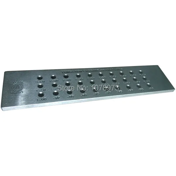

Free Shipping Hole Size 0.55-3.00mm Half Round Shape Drawplate for Jewelry Making Tools 30 Holes Tungsten Draw Plate