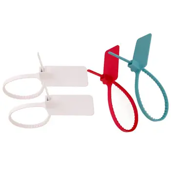 

50pcs plastic seal cable tie hanging strap tag 300mm one-time use anti-theft label for shoes bag NEW wholesale price