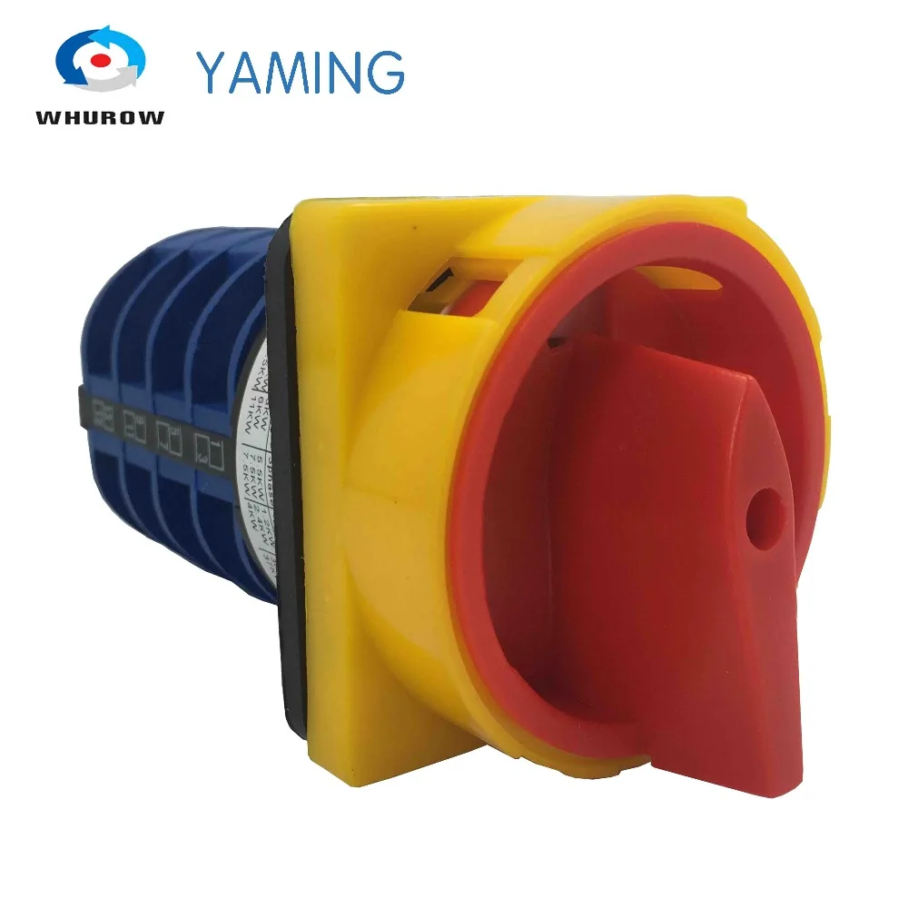 

690V 32A Padlock Changeover Rotary Switch ON/OFF 2 position 4P 8 terminals padlock switch emergency stop YMW26-32/4GS