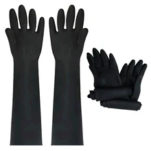 1 пара кислотно-щелочных перчаток-резиновые водонепроницаемые утолщенные промышленные химические противоскользящие латексные длинные резиновые перчатки