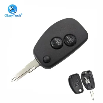 

OkeyTech 2 Button Flip Folding Remote Modified Car Key Shell Cover Case Fob 206 Blade for Renault Dacia Modus Logan Clio Espace