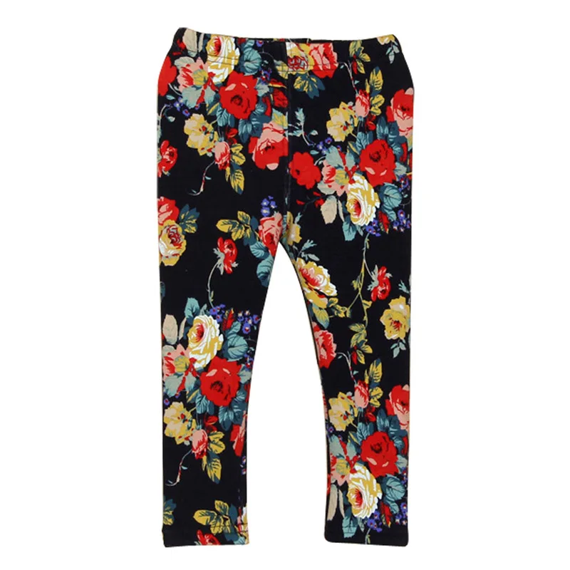 

8-16T ,big Kids Girl Winter Warm Floral Print Thick Legging Pants Inside Plus Velvet 2019 Causal children Leggings for girls