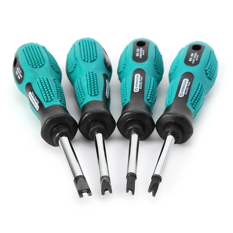 4Pcs/Set 8cm Long Nonslip Handle Spanner Head Screwdriver Set