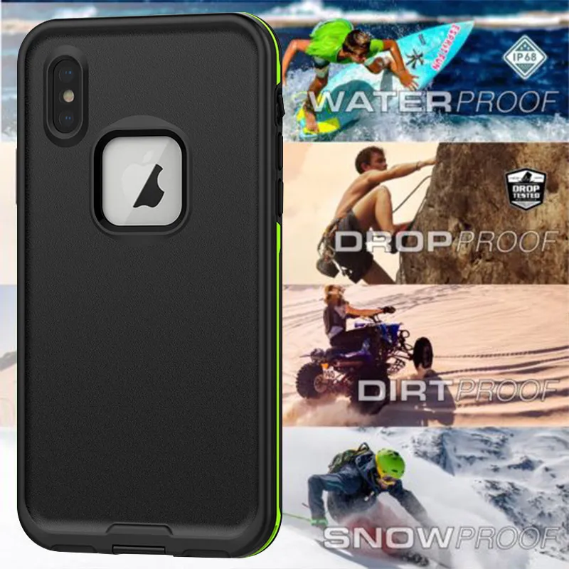 IP68 настоящий водонепроницаемый чехол для телефона iPhone XS XR Max с полной защитой под