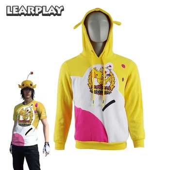 

Moogle Chocobo Hoodies Final Fantasy XV Noctis Choco-Mog Coat Cosplay Costume Yellow Carnival Pullover Sweatshirt Christmas Coat