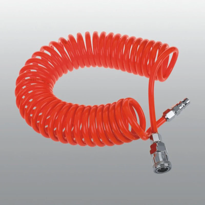 

6m / 9m / 12m 8X5mm Compressor with Quick Connector Pneumatic Tool Polyurethane PU Air Compressor Spring Tube Nontoxic