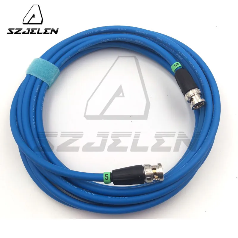 SZJELEN синий кабель 12G HD SDI видео коаксиальный кабель, Neutrik BNC к BNC 75-ом коаксиальный кабель, CANARE LV-61S 75 Ом синий кабель 5 м