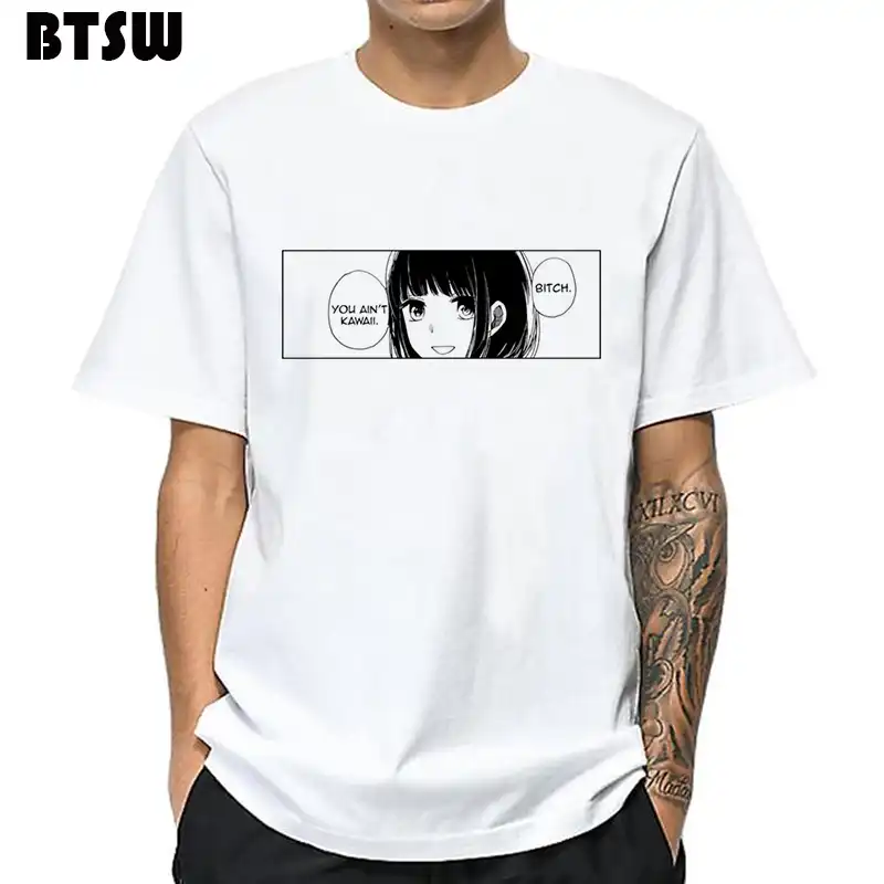 Camiseta estampada engraçada masculina, estampa de harajuku, estilo japonês, anime, top, streetwear masculino, arya stark unissex, 2019