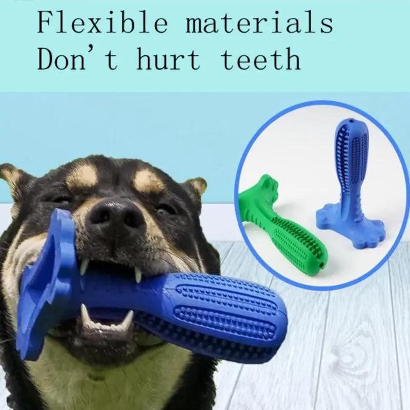 

Oral Care Puppy Rubber Dog Teethers Teething Brush For Dogs Pets Toys Stick Bite Toy Pet Products Dog Accessories